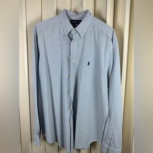 Ralph Lauren Button Down Oxford EUC Subtle Plaid - Men’s XL